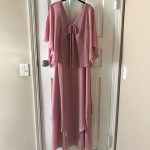 Miss Elliette Rose 1970s Cape Dress